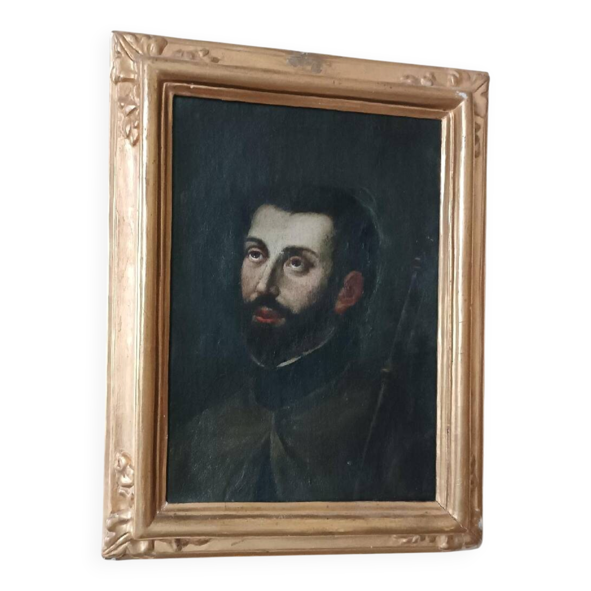 Ancient painting of Saint Francis Xavier - Italian school, late 17th century