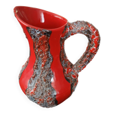 Pichet vintage "west germany pottery fat lava red"