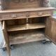 Henri II two-body buffet carved from solid wood