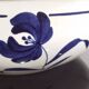 Old earthenware tureen with blue flower, Moulin des loups and hamage France, model