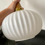 Louis Kalff brushed opaline lamp