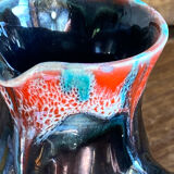 Pitchers and cups, iridescent ceramic, Vallauris