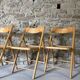 4 folding wooden chairs for Habitat, 1980
