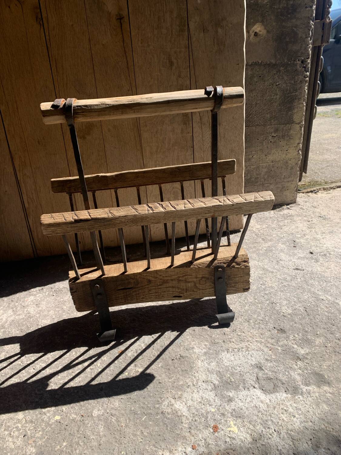 Brutalist magazine rack