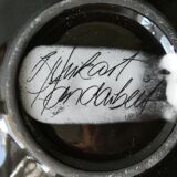 Pair of ceramic cups, signed Burkart, 50 years