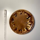 Brown drip glaze ceramic plate