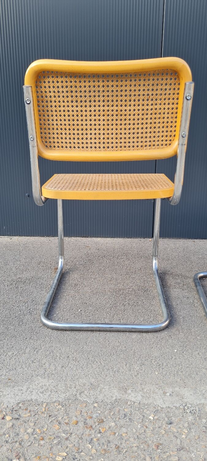 Pair of chairs cesca B32 by Marcel breuer