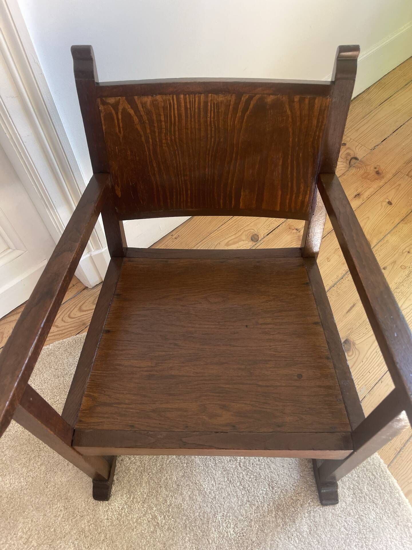 Art Deco wooden armchairs