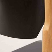 Scandinavian black and beech chair