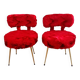 Pair of Pelfran furry chairs 1970