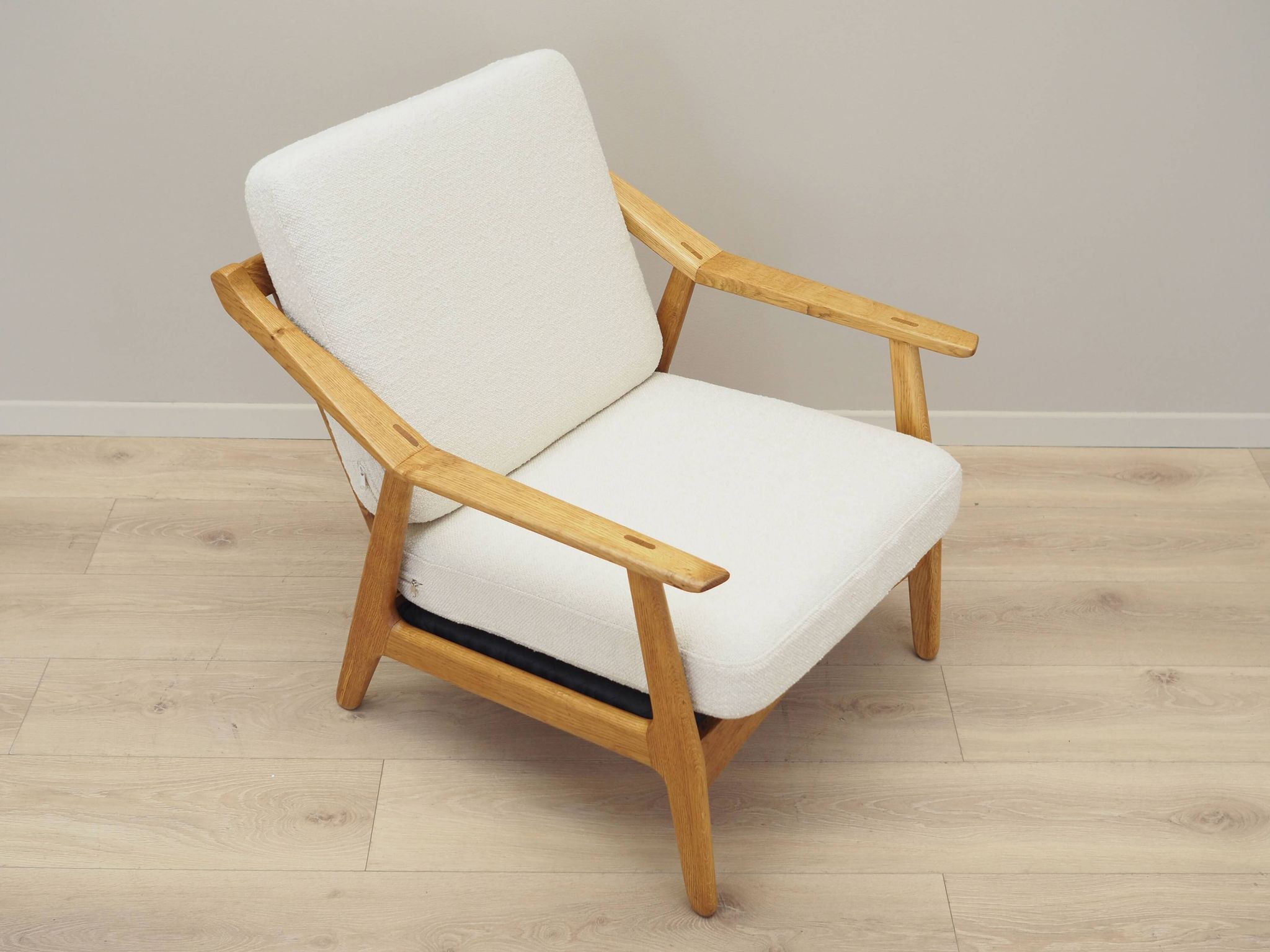 Oak armchair, Danish design, 1960s, designer: H. Brockmann Petersen, production: Randers Møbelfabrik