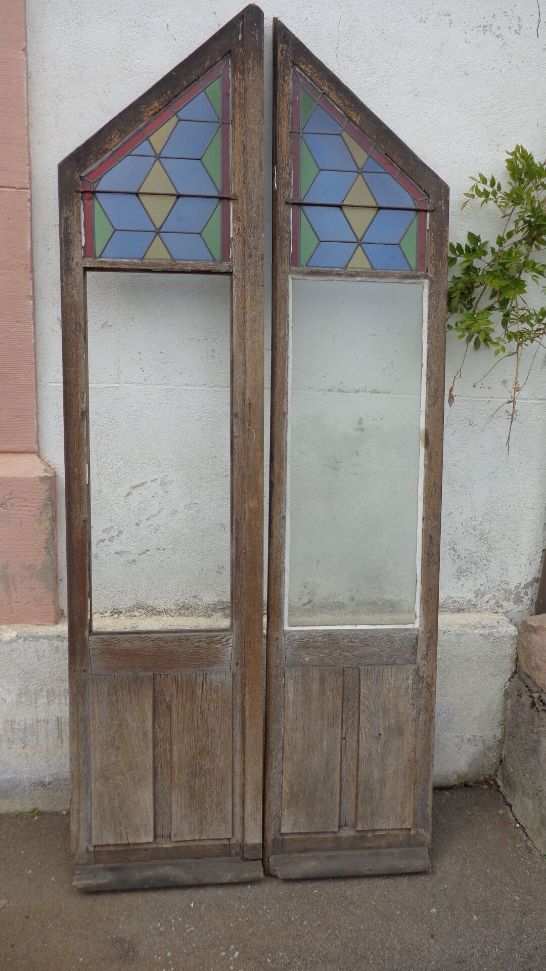 French window withstained glass