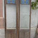 French window withstained glass