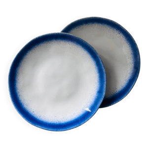 Paire d’assiettes bleu
