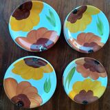 12 dessert plates 1970s Castellania Italy