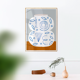 Pop-up Christmas 22 - Wall poster white vase with the word love 50cm*70cm