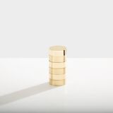 Gabriella Crespi small brushed and polished brass box signed circa 1970.