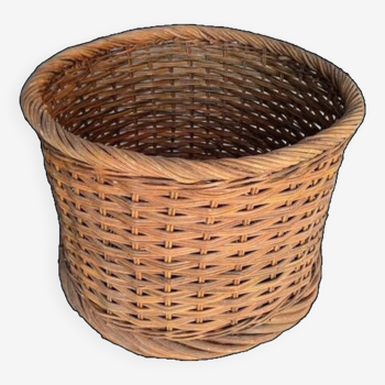 Planter pot 43 cm vintage rattan basket ep 1960
