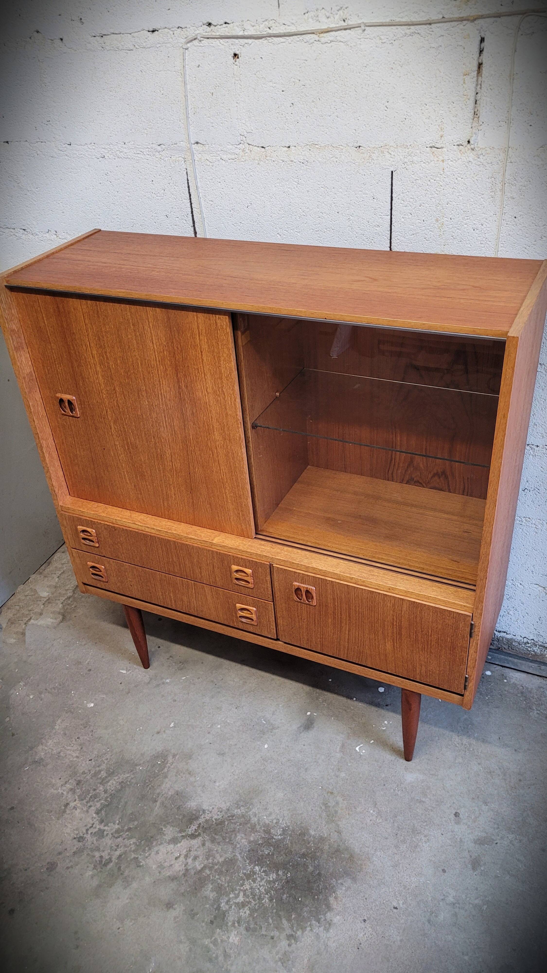 Scandinavian design sideboard in vintage teak