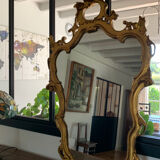 Large golden baroque style wall mirror