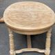 Table à manger de ferme ronde ovale extensible rénovée en bois brut 260cm