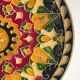Assiette cloisonnée laiton vintage