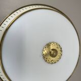 Plafonnier mural en métal opale moderniste, Italie années 1950