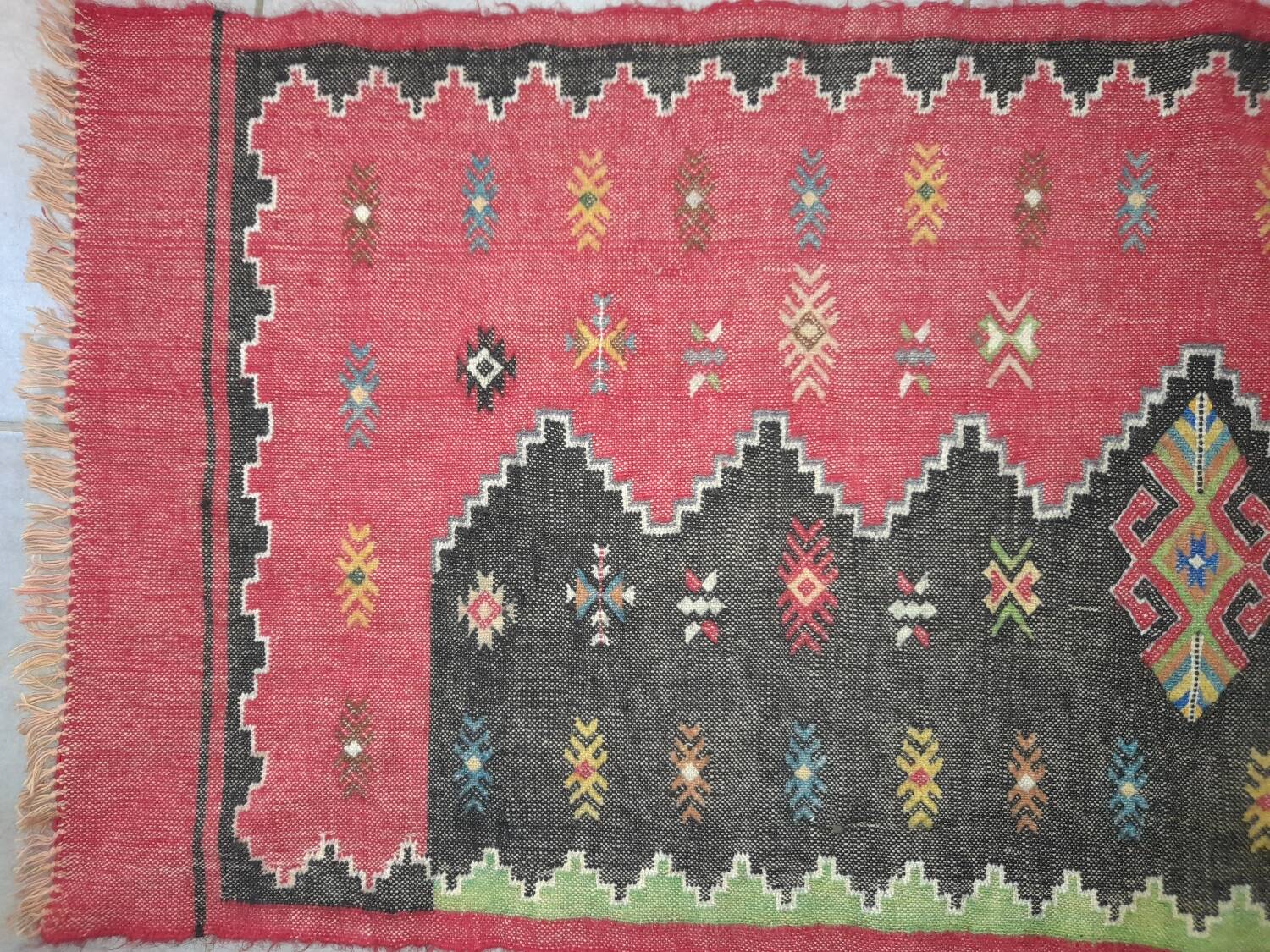 Soumak Kilim Rug 140 x 96 cm antique Handwoven Shahsavan