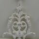 Pair of white patinated wood wall lamps