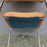 Set of 4 chromed metal chairs