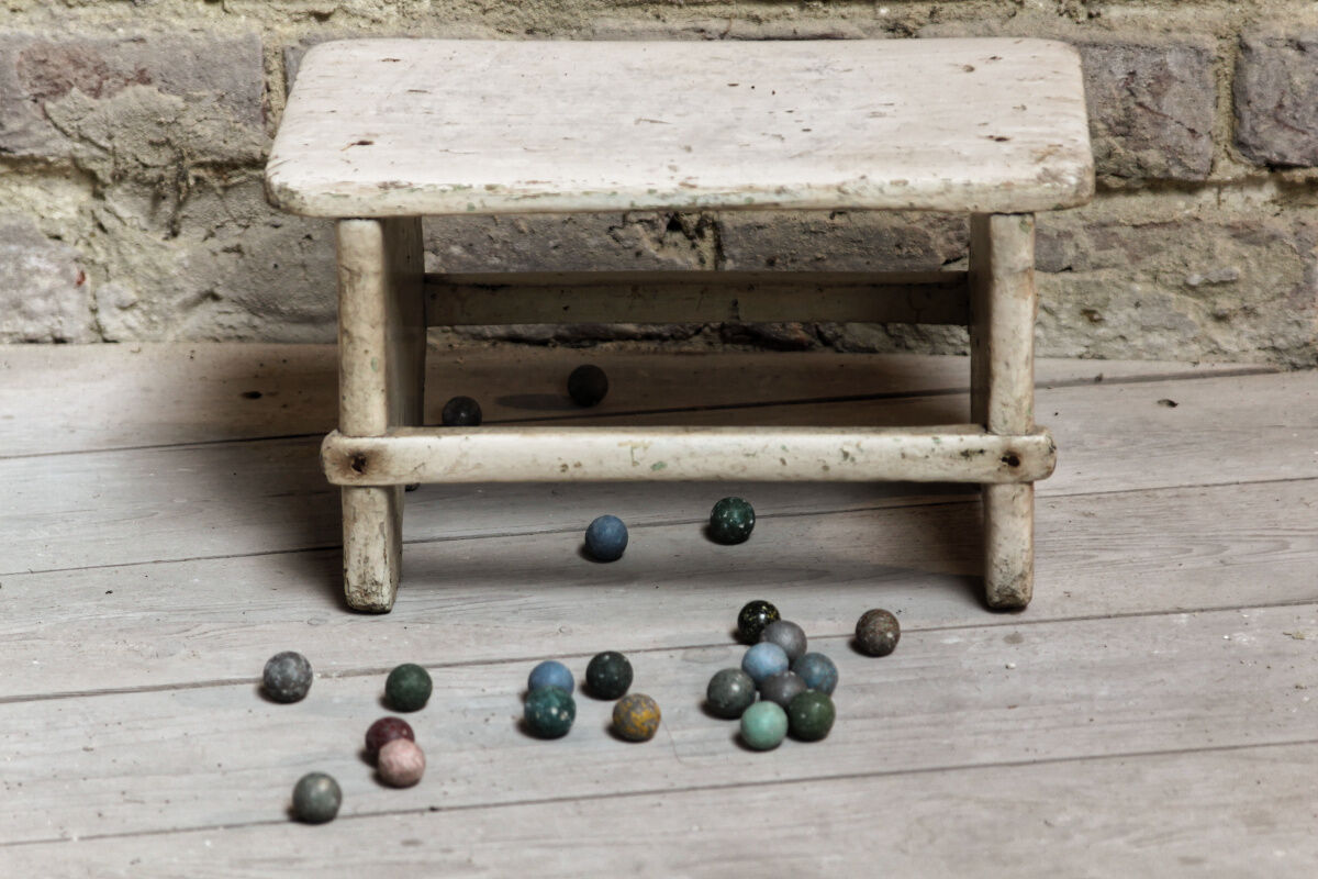 Wooden white foot walk