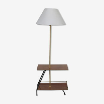 Floor lamp magazine rack