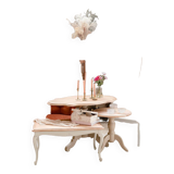 Old wooden pedestal table