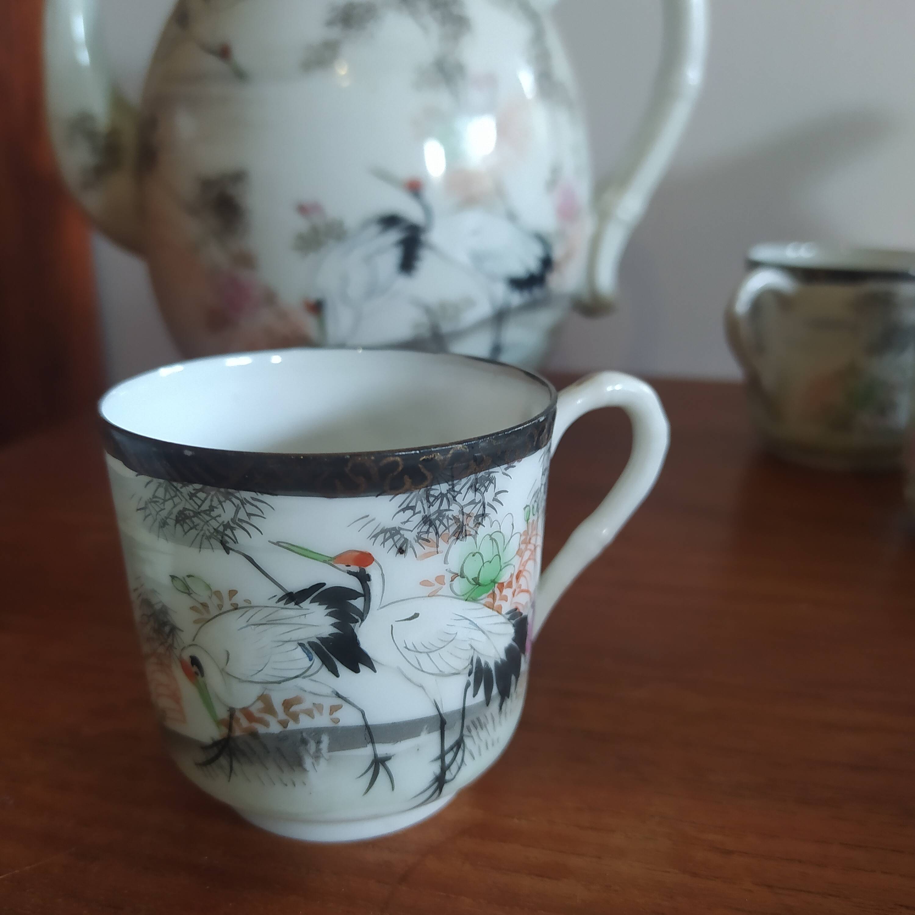 Kutani porcelain coffee service from Japan, early 19th century