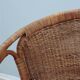 Mid century Italian design rattan and wicker scoop chair 1950s