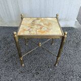 Onyx brass coffee table