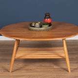 Retro vintage solid elm ercol model 454 supper table, coffee table