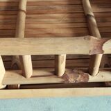 Bamboo side table, bamboo coffee table, bamboo stool.