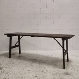 Antique folding solid wood table