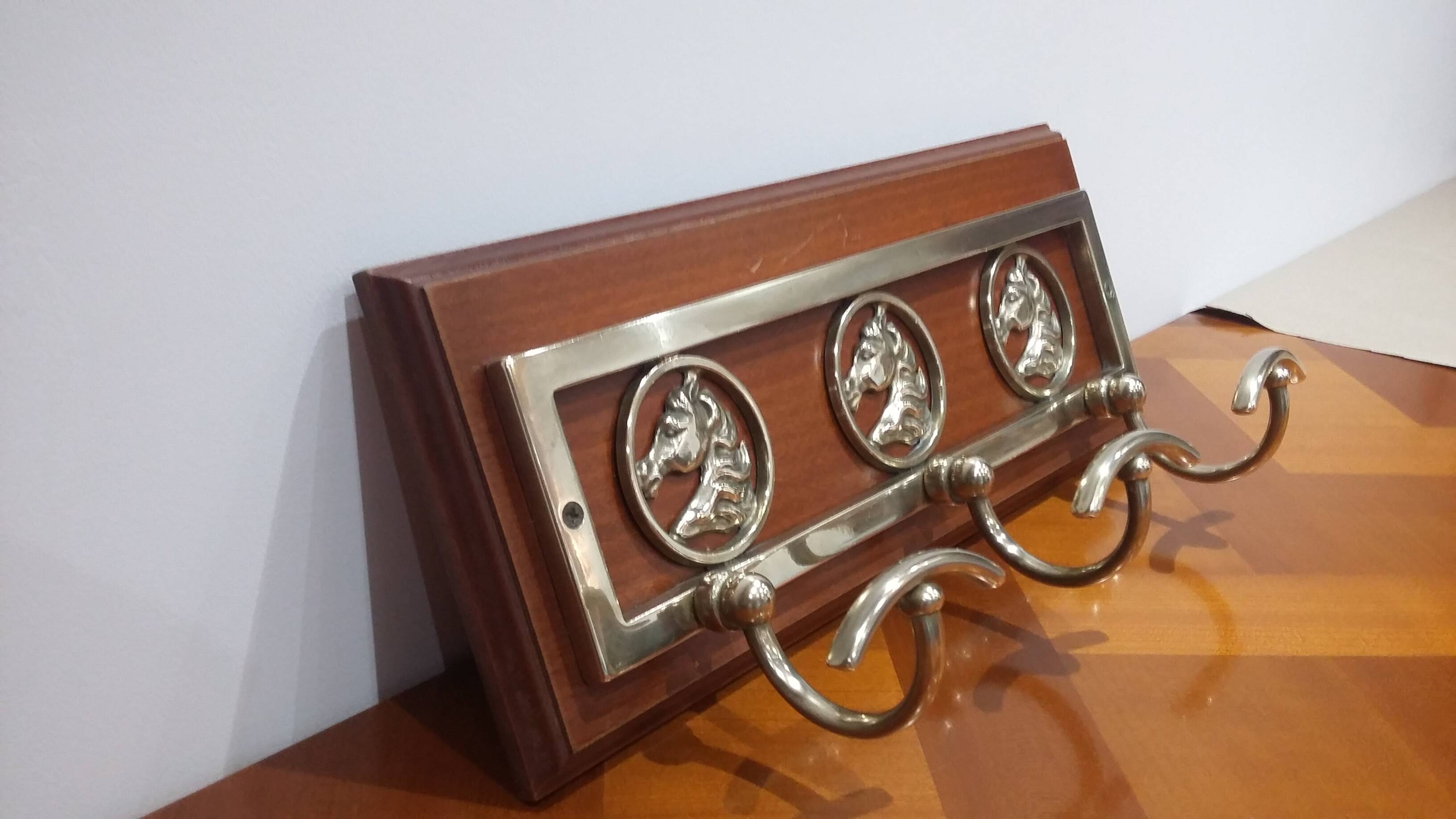 Very Pretty Brass Horse Coat Rack