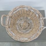 Pair of 2 wicker baskets with handles
