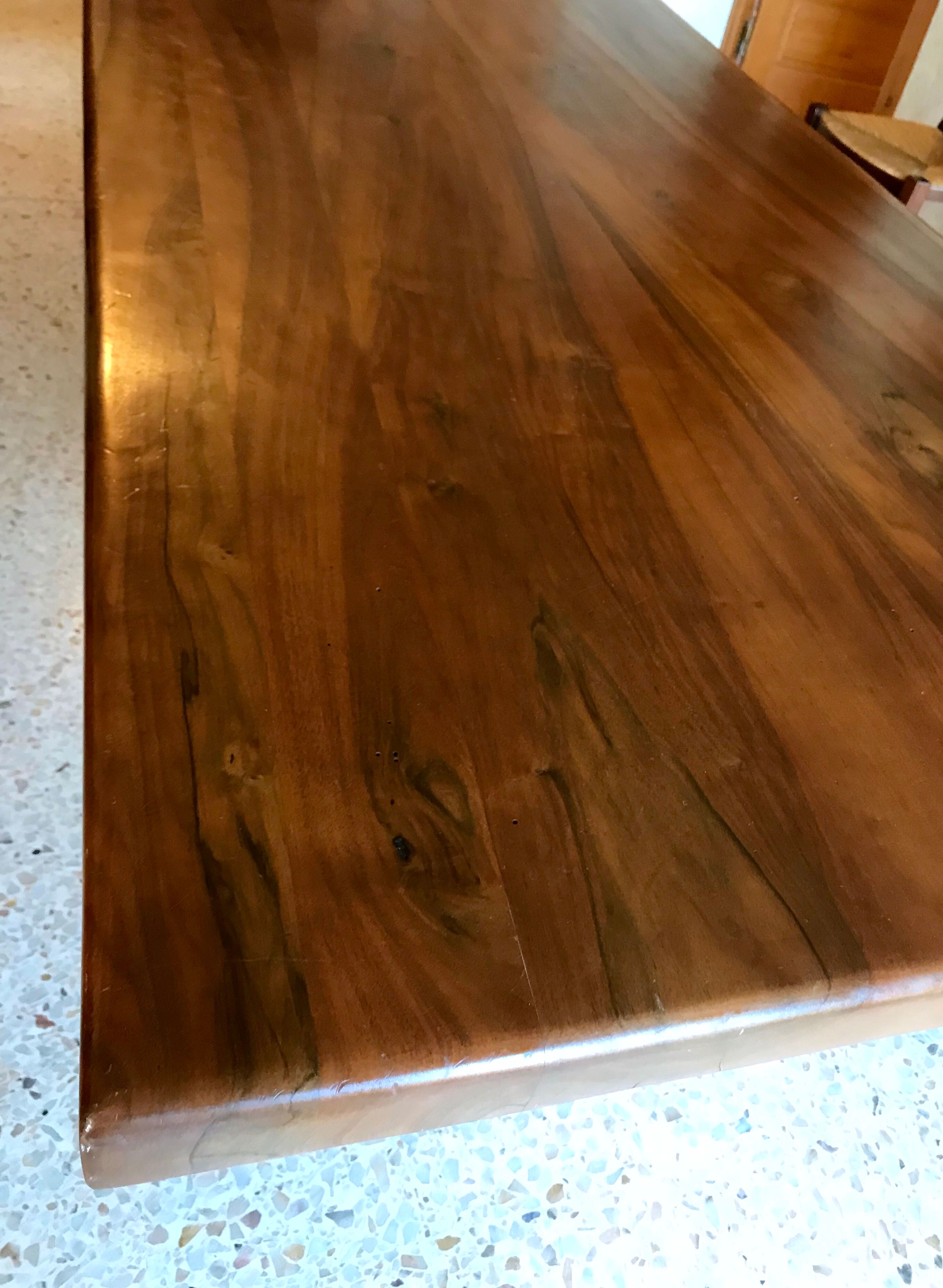 Dining table vintage solid wood refectory