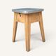 Raw wood storage stool 1950