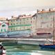 André Duculty (1912-1990) Watercolor on paper "Provencal Landscape" Signed lower right