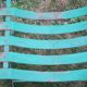 Pair of mid century distressed painted iron garden chairs