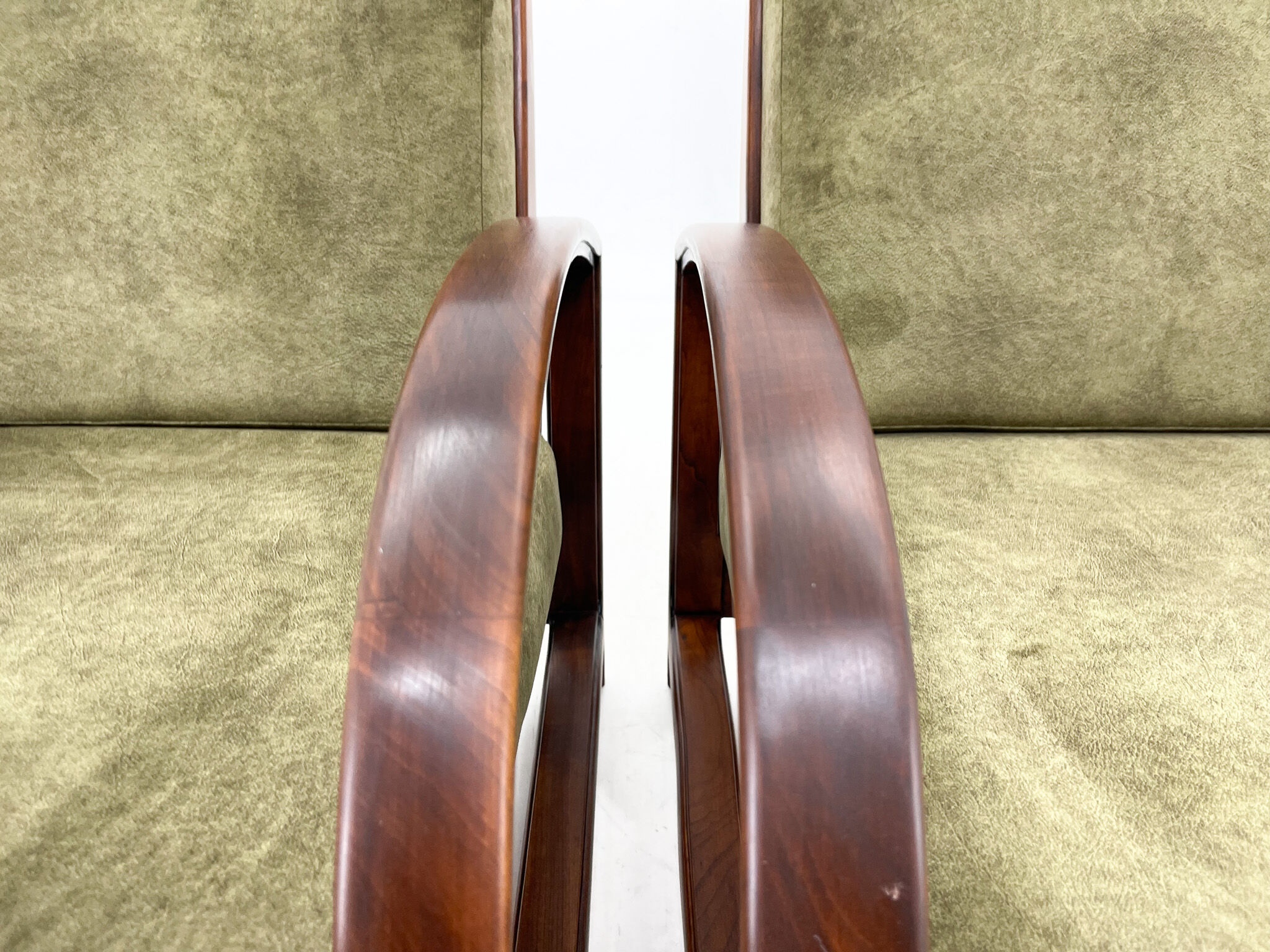 Pair of art deco adjustable armchairs 1930's