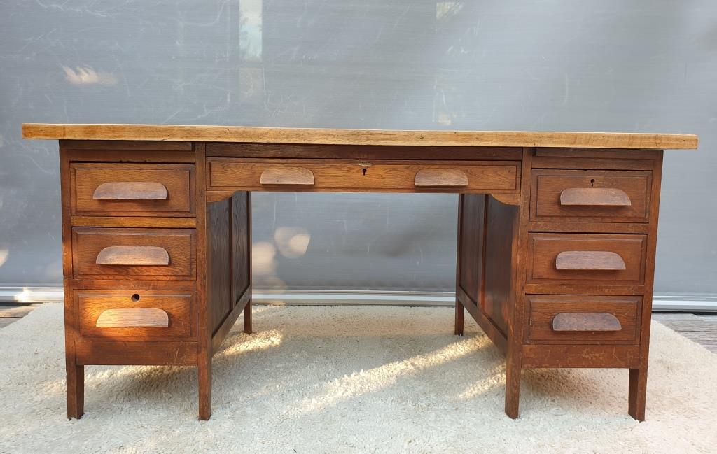 Minister's desk 1930 parquet oak