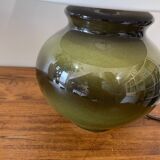 Glazed ceramic ball lamp