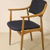 Chaise scandinave 1960 accoudoirs incurvés