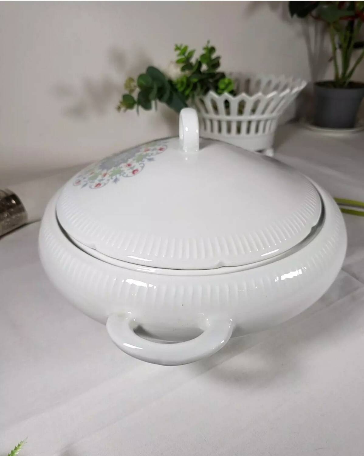 Vegetable Soup Tureen in Vierzon Porcelain